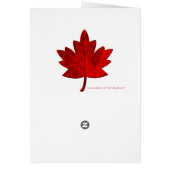 Feuille d'érable du Canada par Shirley Taylor (Dos)