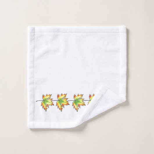 Feuille d'érable jaune, design botanique (Gant de toilette)