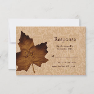 Feuille d'érable Monogramme RSVP