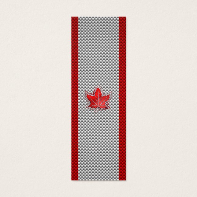 Feuille d'érable rouge canadienne sur papier à fib (Devant)