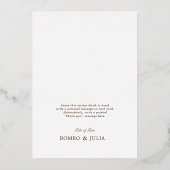 Feuille d'érable Tombez amoureux Carte en feuille (Verso)