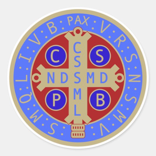 Feuille des stickers de la Médaille Saint-Benoît (Devant)