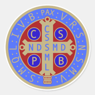 Feuille des stickers de la Médaille Saint-Benoît