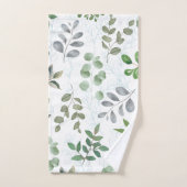 Feuille d'eucalyptus vert doux botanique lunatique (Serviette à main)