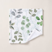 Feuille d'eucalyptus vert doux botanique lunatique (Gant de toilette)