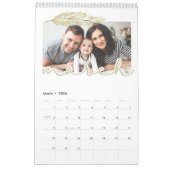 Feuille d'hiver Calendrier d'une page, moyen (Mar 2026)