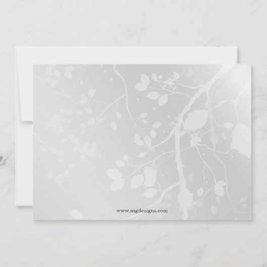 Feuille d'hiver douche nuptiale Invitations (Dos)