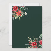 feuille d'hiver texte déplacement carte faire-part (Dos)