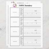 Feuille d'inventaire de la structure (Devant / Derrière)