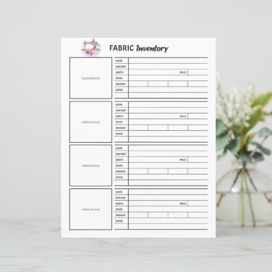 Feuille d'inventaire de la structure (Debout devant)