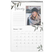 Feuille d'olive | 12 Calendrier photo avec notes (Feb 2027)