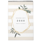 Feuille d'olive | 12 Calendrier photo avec notes (Protection)