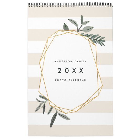 Feuille d'olive | 12 Calendrier photo avec notes (Protection)