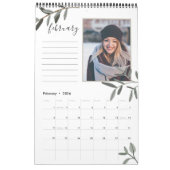 Feuille d'olive | 12 Calendrier photo avec notes (Feb 2026)