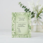 Feuille d'olive RSVP avec choix de menu (Debout devant)