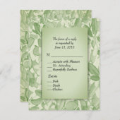 Feuille d'olive RSVP avec choix de menu (Devant / Derrière)