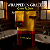 Feuille d'or avec Plaid de buffle rouge flanelle e