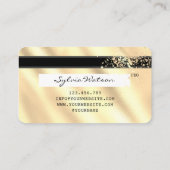 Feuille d'or Carte de crédit ajouter votre logo (Dos)