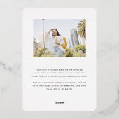 Feuille d'or chic Cartes de faire-part de graduati (Verso)