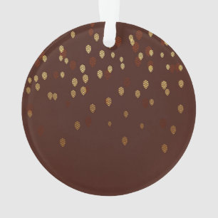 Feuille d'or d'automne/motif de Pinecone