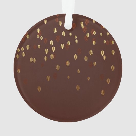 Feuille d'or d'automne/motif de Pinecone (dos)