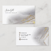 feuille d'or et carte de visite d'aquarelle (Devant / Derrière)