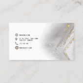 feuille d'or et carte de visite d'aquarelle (Dos)