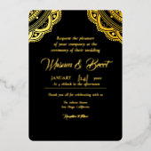 Feuille d'or et conception de carte d'invitation d (Recto)