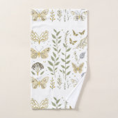 Feuille d'or et papillons (Serviette à main)