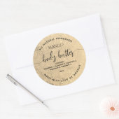 Feuille d'or Étiquette de BEURRE CORPOREL fait mai (Enveloppe)