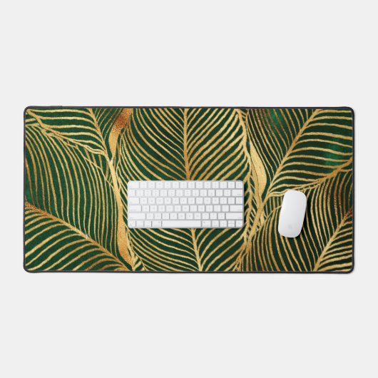 Feuille d'or Forêt verte Élégant Motif (Clavier et souris)