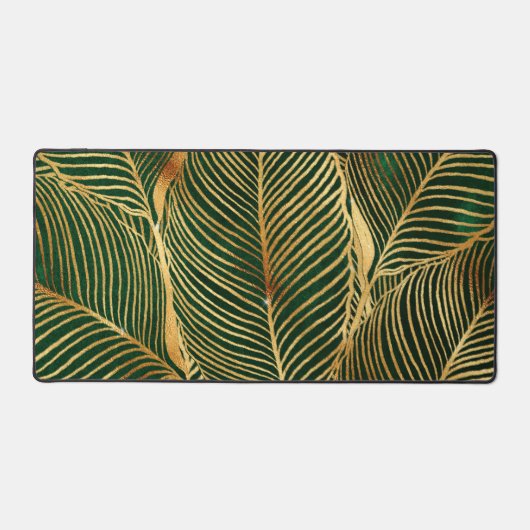 Feuille d'or Forêt verte Élégant Motif (Recto)