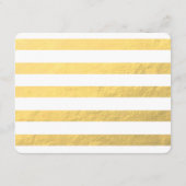 Feuille d'Or Glamour | Invitation de Réception de  (Dos)