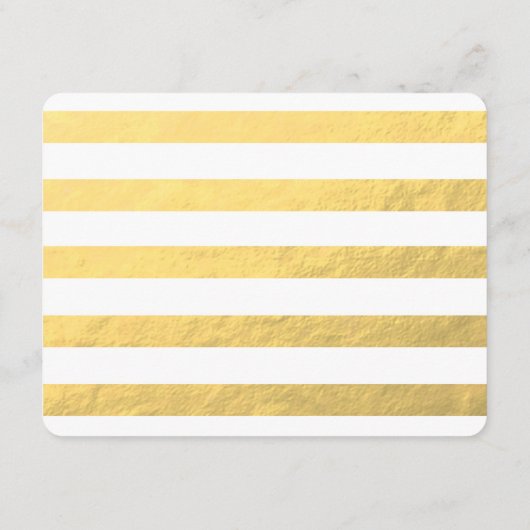 Feuille d'Or Glamour | Invitation de Réception de  (Dos)