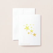 Feuille d'or Holly Jolly Carte pour notes de Noël (Derrière avec enveloppe)