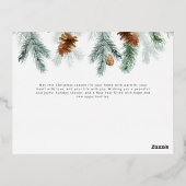 feuille d'or joyeux Noël carte de voeux (Verso)