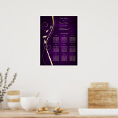 Feuille d'or Mariage pourpre Tableau de sièges (Cuisine)