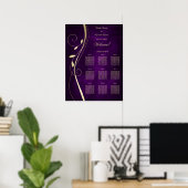 Feuille d'or Mariage pourpre Tableau de sièges (Bureau à domicile)