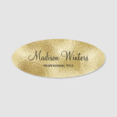 Feuille d'or métal Nom de l'employé Balise Badge (Devant)