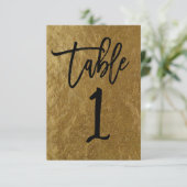 Feuille d'or Moderne Écrit Numéro de Table 1 (Debout devant)
