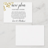 Feuille d'or Modifier les cartes Faire-part de dat (Devant / Derrière)