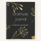 Feuille d'or personnalisée Journal de ratitude du  (Devant)