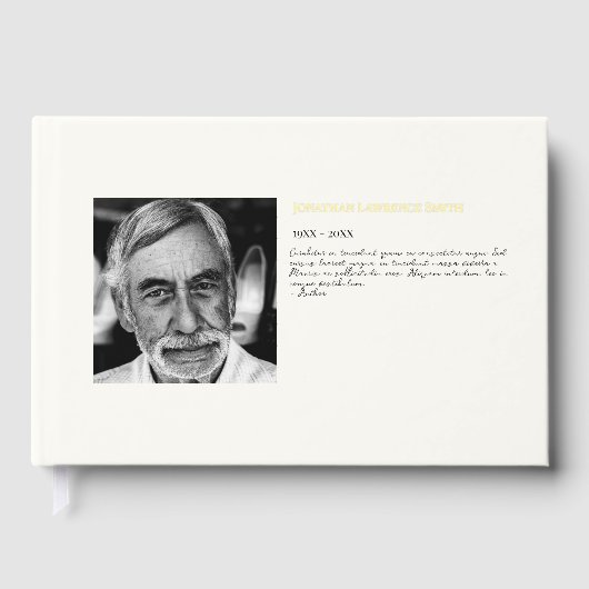 Feuille d'or photo citation célébration funéraire (Recto)