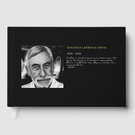 Feuille d'or photo citation célébration funéraire  (Recto)