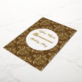 Feuille d'or Quinceanera invitation Anniversaire f (Rotation)