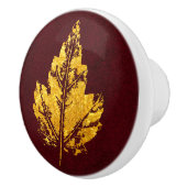 Feuille d'or sur Bourgogne - bouton de coffret (Droite)