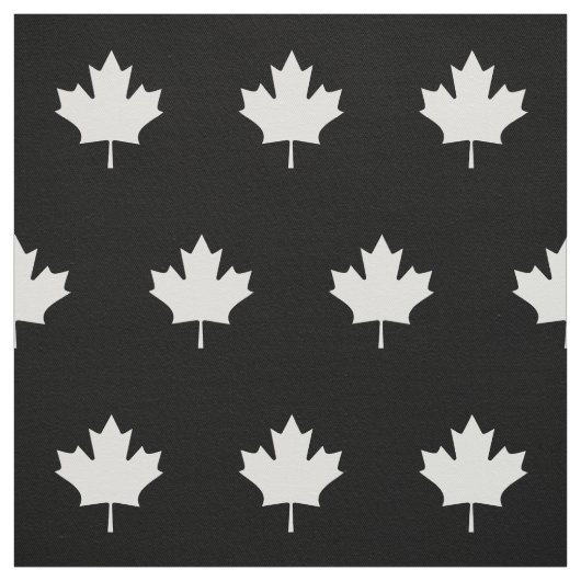 Feuille du Canada blanc - tissu noir (Échantillon)