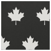 Feuille du Canada blanc - tissu noir (Détail)