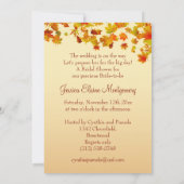 Feuille en baisse, invitation de Fête de la mariée (Dos)