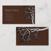 Feuille en chute ~ Carte de visite (Devant / Derrière)